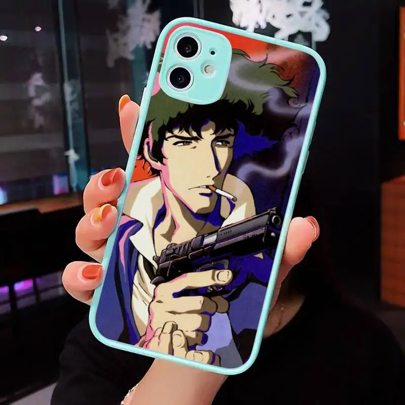

Cowboy Bebop See You Space Phone Case For iPhone 12 11 Mini Pro XR XS Max 7 8 Plus X Matte transparent blue Back Cover