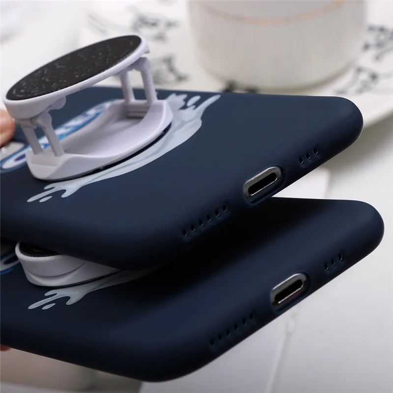 Milk Oreo chocolate biscuit Phone Case For iPhone 11 Pro X XR XS MAX 8 7 6 6S Plus 5 Cute 3D Folding bracket Soft Silicone Cover | Мобильные