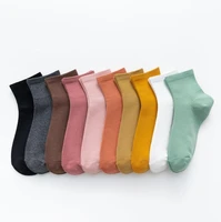 10pcs5pairslot women socks breathable sports socks solid color boat socks comfortable cotton ankle socks white black
