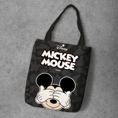 Плюшевый Рюкзак disney, Мультяшные сумки, дамская сумка для покупок, Холщовая Сумка с Микки Маусом и Минни, сумка на плечо, сумки-тоут, розовая сумка с Микки Маусом - Цвет: 5