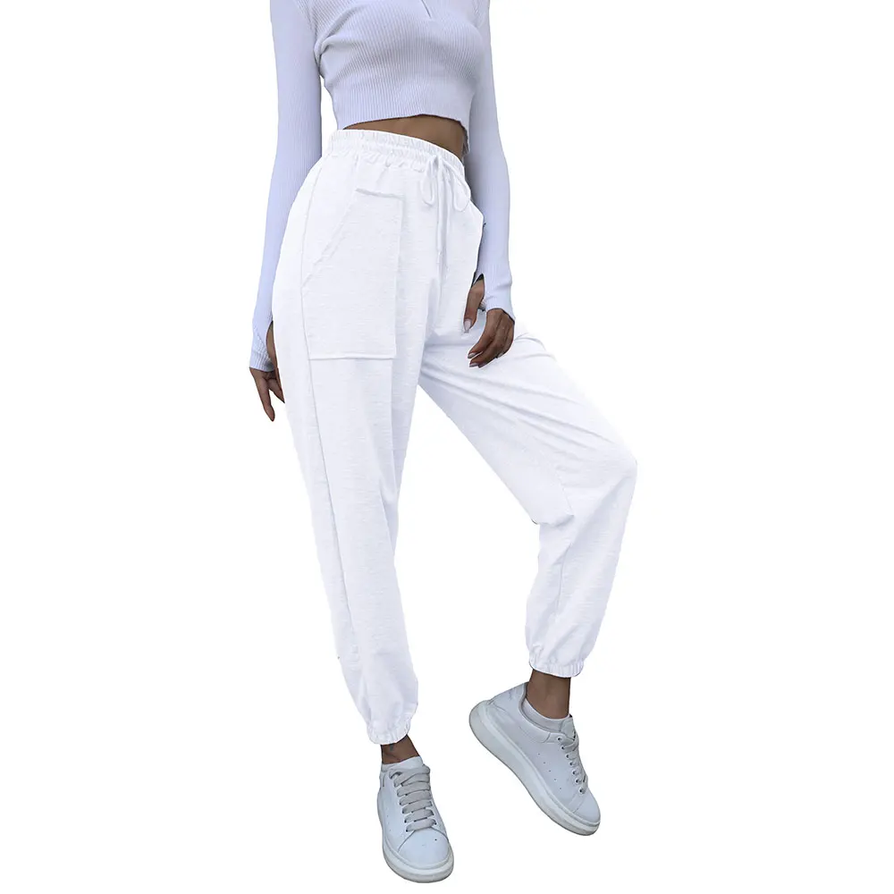 

Women Pants Elastic Waist Casual Pants Solid Color Sports Long Sweatpants Trousers Women Clothing Joggers Women Sweatpants