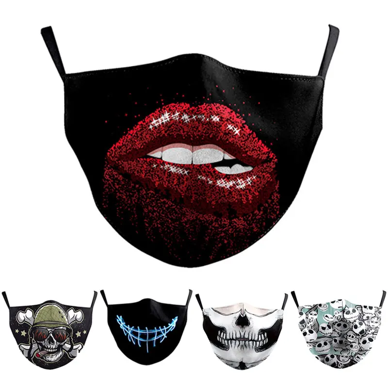 

Mouth Mask 5pcs Washable Dustproof Reusable Anti-pollen Mouth Mask Earloop Breathing Men Women Respirator Face Mask