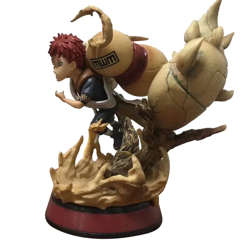 Naruto Shippuden Anime Model Gaara Q Version Action Figure 10cm PVC One-Tailed Shukaku Battle Statue Collectible Toy Figma | Игрушки и