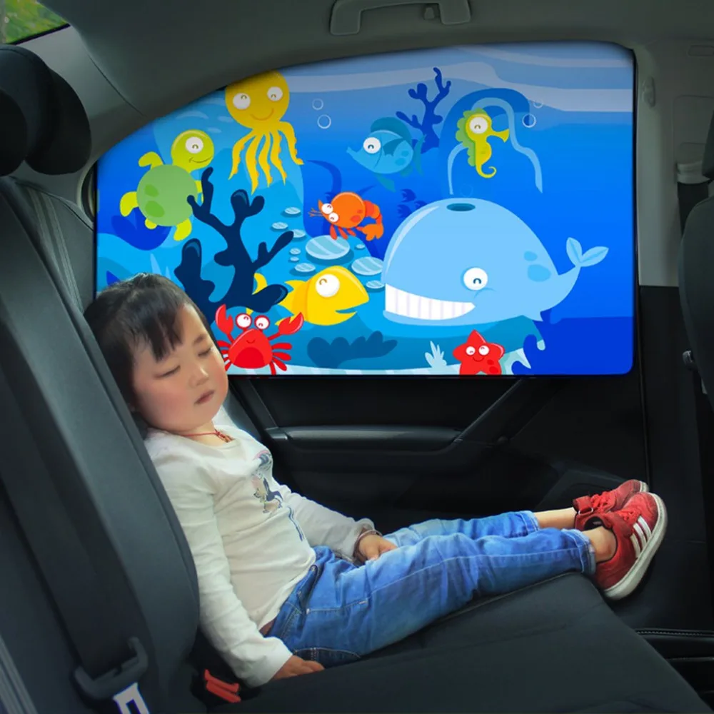 

Car Side Window Sunshade Curtains Adjustable Car Styling Sun Visor Animal Pattern Blinds Cover Sun Shade Car Accessories