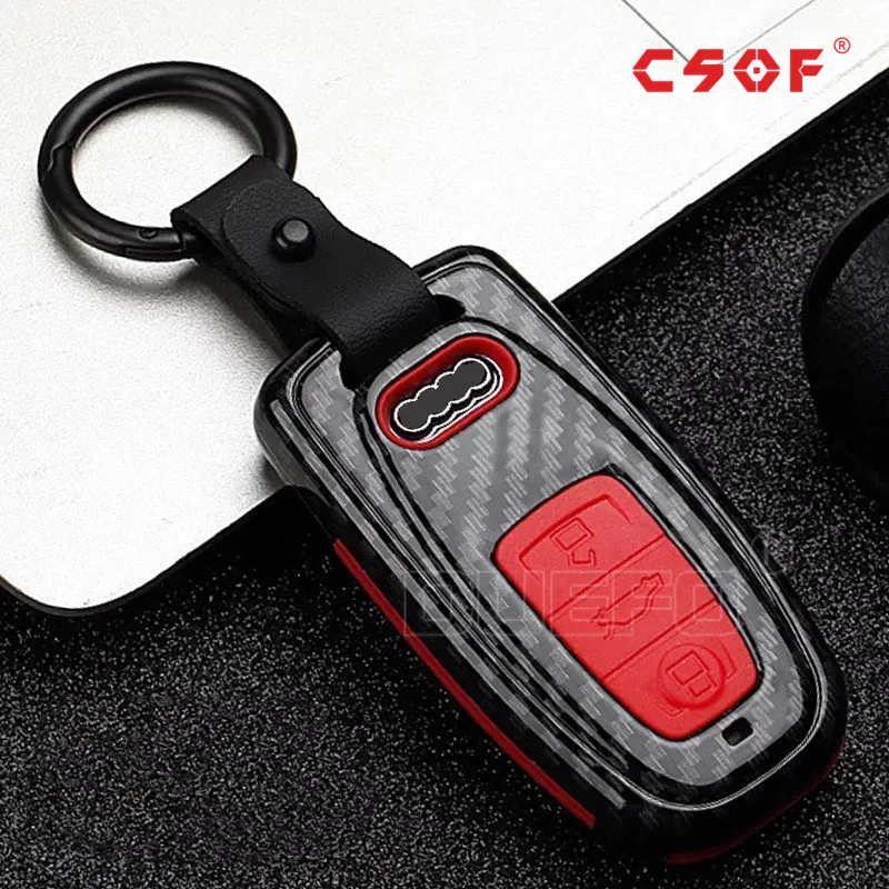 

Car Accessories Car Key Case for Audi A6 RS4 S5 A3 Q3 Q5 S3 A4 Q7 A5 TT C6C8 key bag cover ABS decoration protection car styling