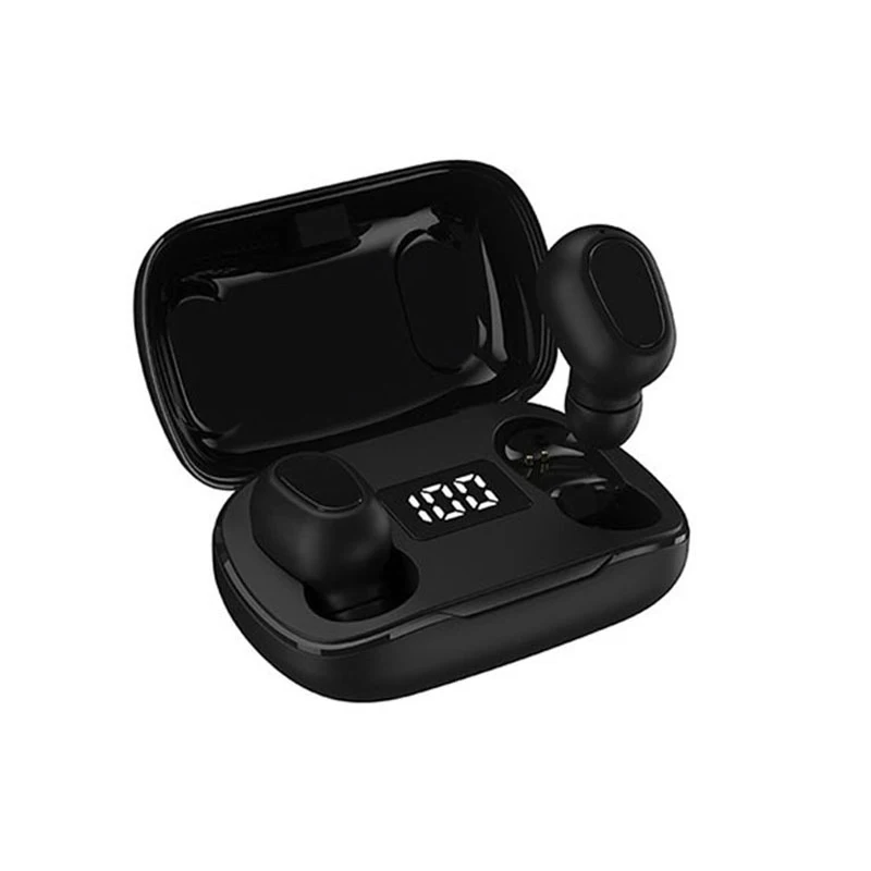 

TWS Wireless Bluetooth 5.0 Earphone Waterproof Headset With Led Screen Charging Box Earbud Double Noise Reduction Technologies