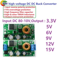 step down conversion module dc dc high voltage step down conversion module 80v 72v 64v 60v 48v 36v 24v to 15v 12v 9v 6v 5v 3 3v