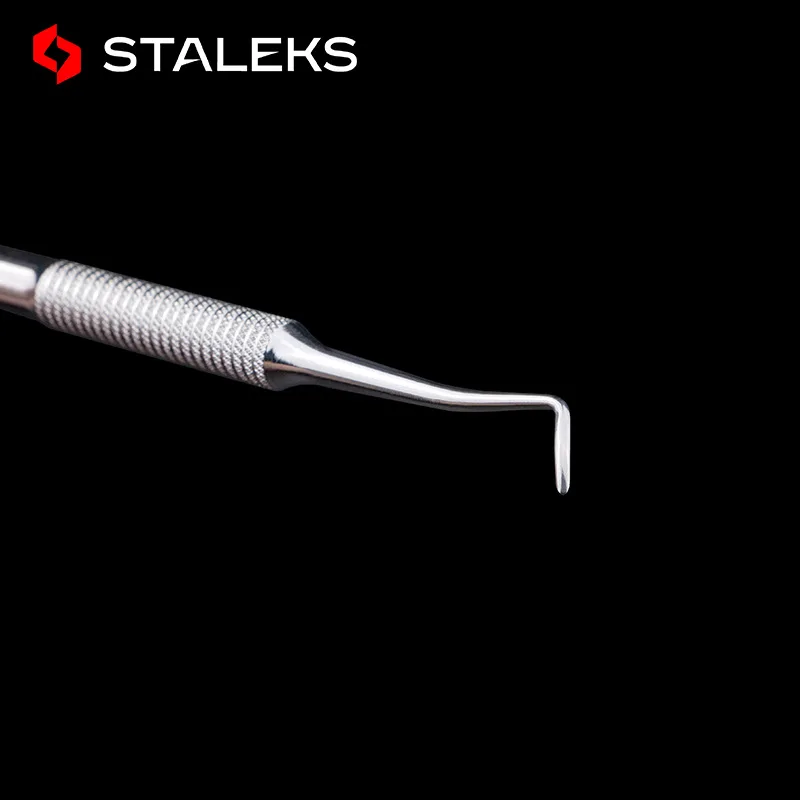 STALEKS High Quality Dual-ended Groove Clean Cuticle Pusher Stainless Steel Nail Correction Lifter Remove Dead Skin Tool | Красота и