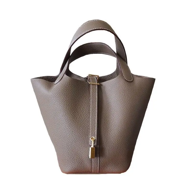 

Simple Small PU Leather Bucket Bags For Women 2021New Fashion Women Bag Female Travel Handbags