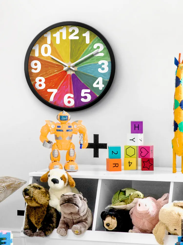 Большие креативные настенные часы беззвучные минималистичные цифровые для