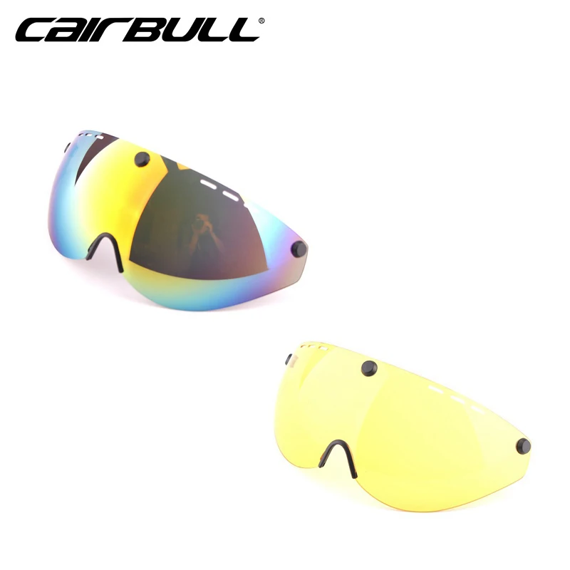 2 lenses Велосипедный шлем Cairbull с светильник, велосипедный шлем, съемный козырек, очки, задний светильник, горная дорога, MTB, шлем для гоночных велосипедов, спортивные - Цвет: 2 lenses