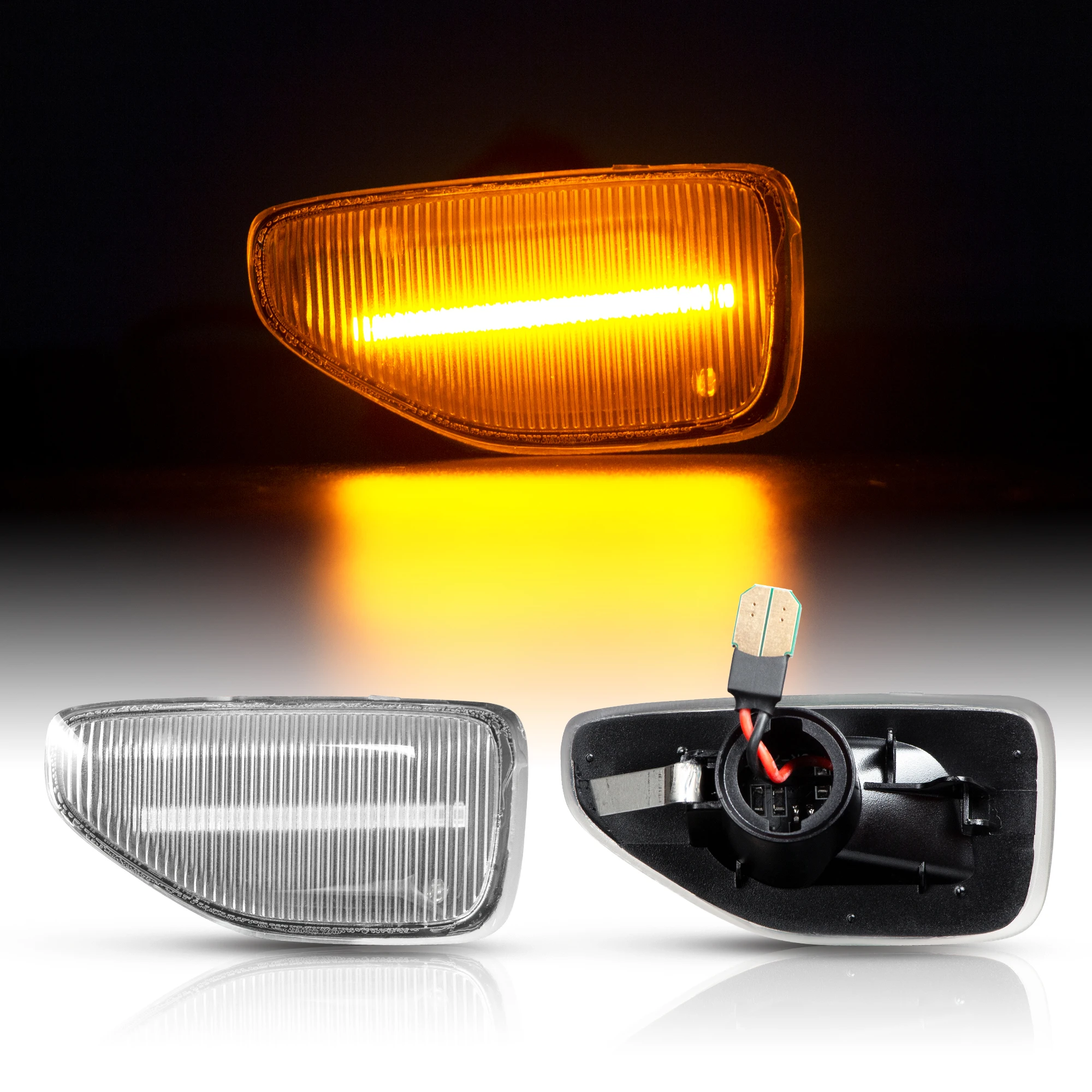 Индикатор сигнала поворота 2 шт. светодиодный динамический желтый светильник Dacia