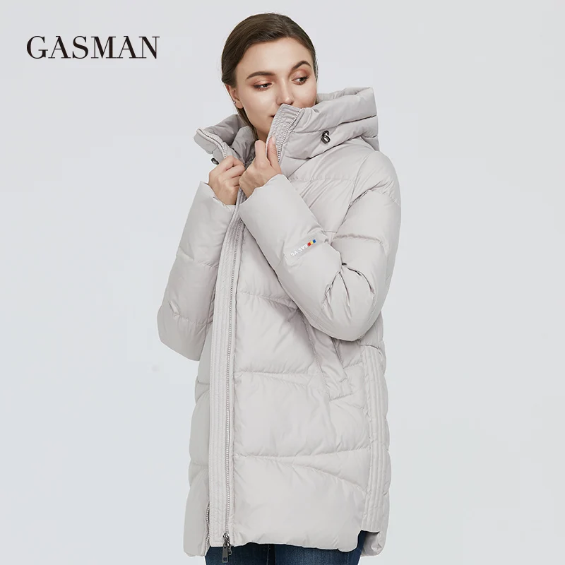 

GASMAN 2023 fashion plus size black women's winter jacket Coat women warm hooded down parka outwear Female puffer jacket 011