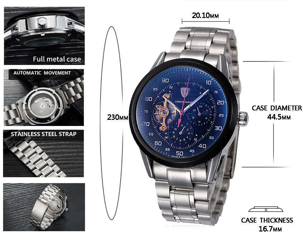 TEVISE, Мужские автоматические механические часы, Tourbillon часы со скелетом, мужские водонепроницаемые часы с самозащитой, мужские часы