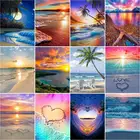 Картина по номерам RUOPOTY сделай сам, Современная Настенная картина с морским пейзажем, Раскраска по номерам, подарки для творчества, домашний декор