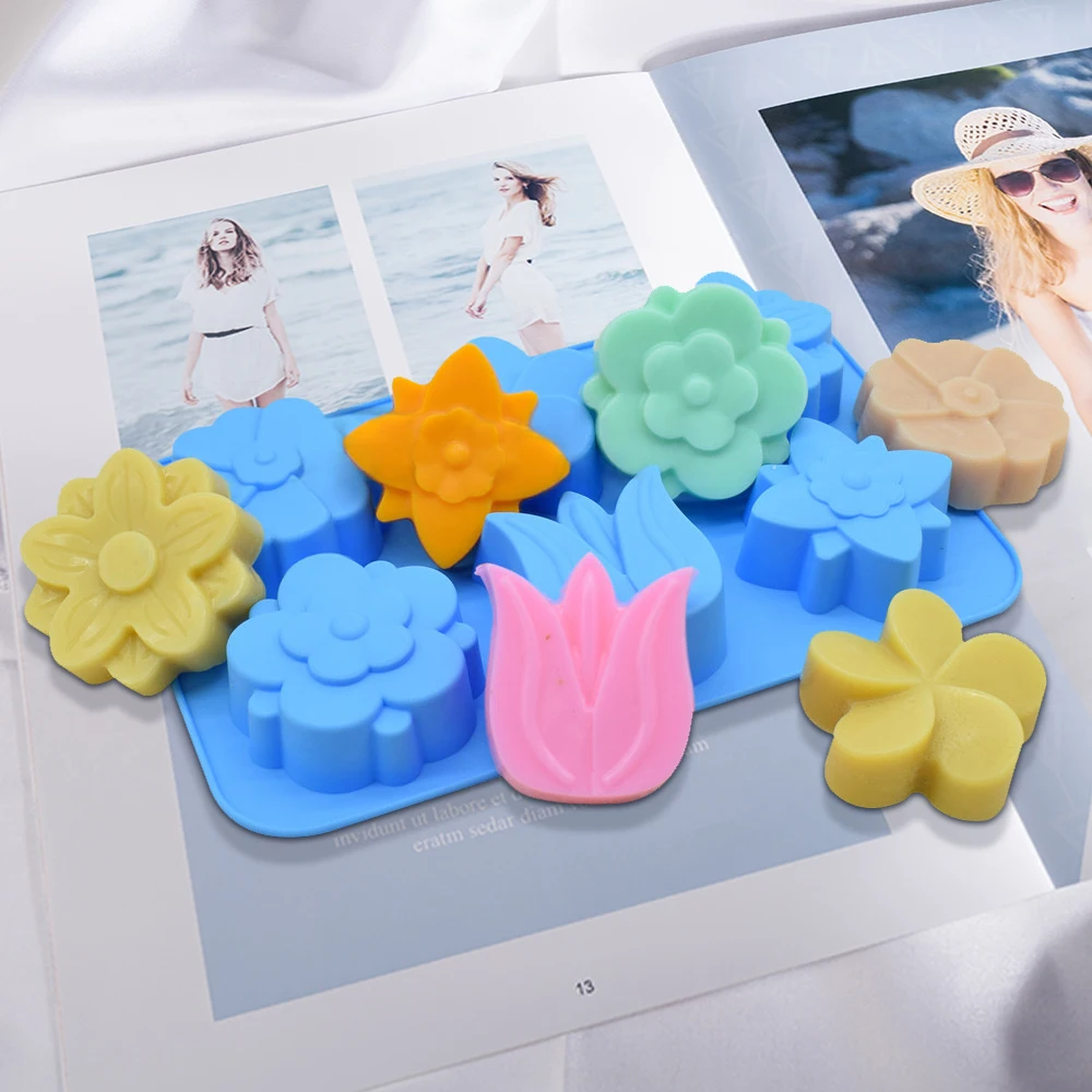 

3D Tulip Flower Silicone Soap Mold DIY Cake Decorating Tools Chocolate Fondant Mold Baking accessories Handmand Soap Molds