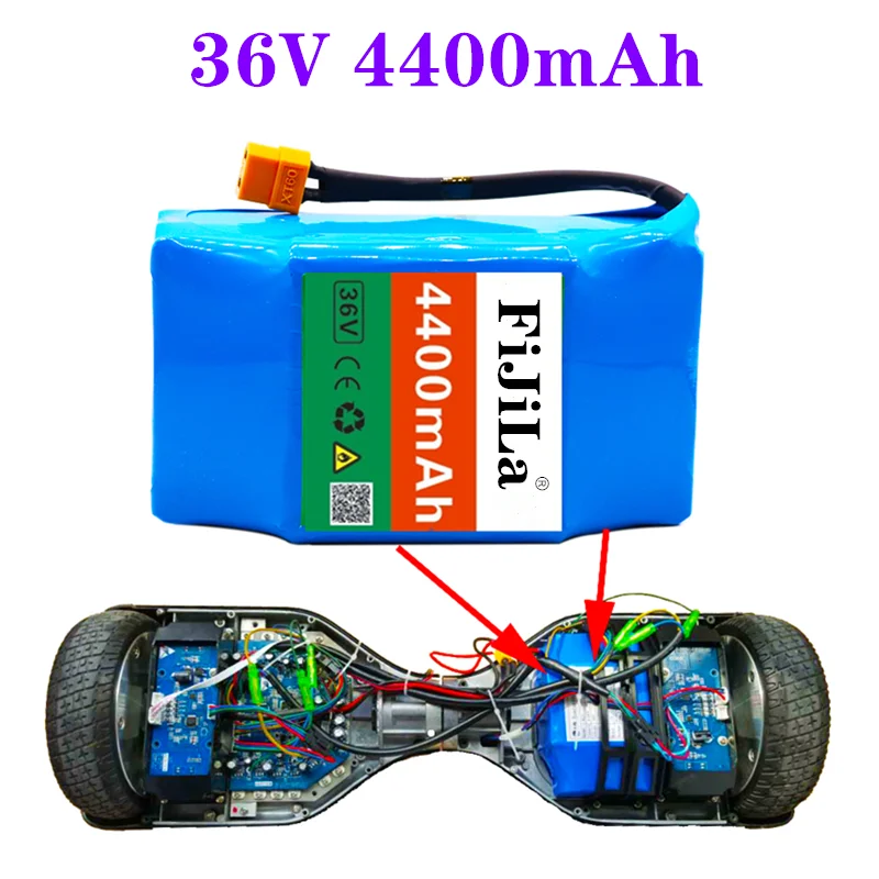

100% New Original 36v 4.4Ah lithium battery 10s2p 36v Battery 4400mAh lithium ion pack 42V 4400mah scooter twist car battery
