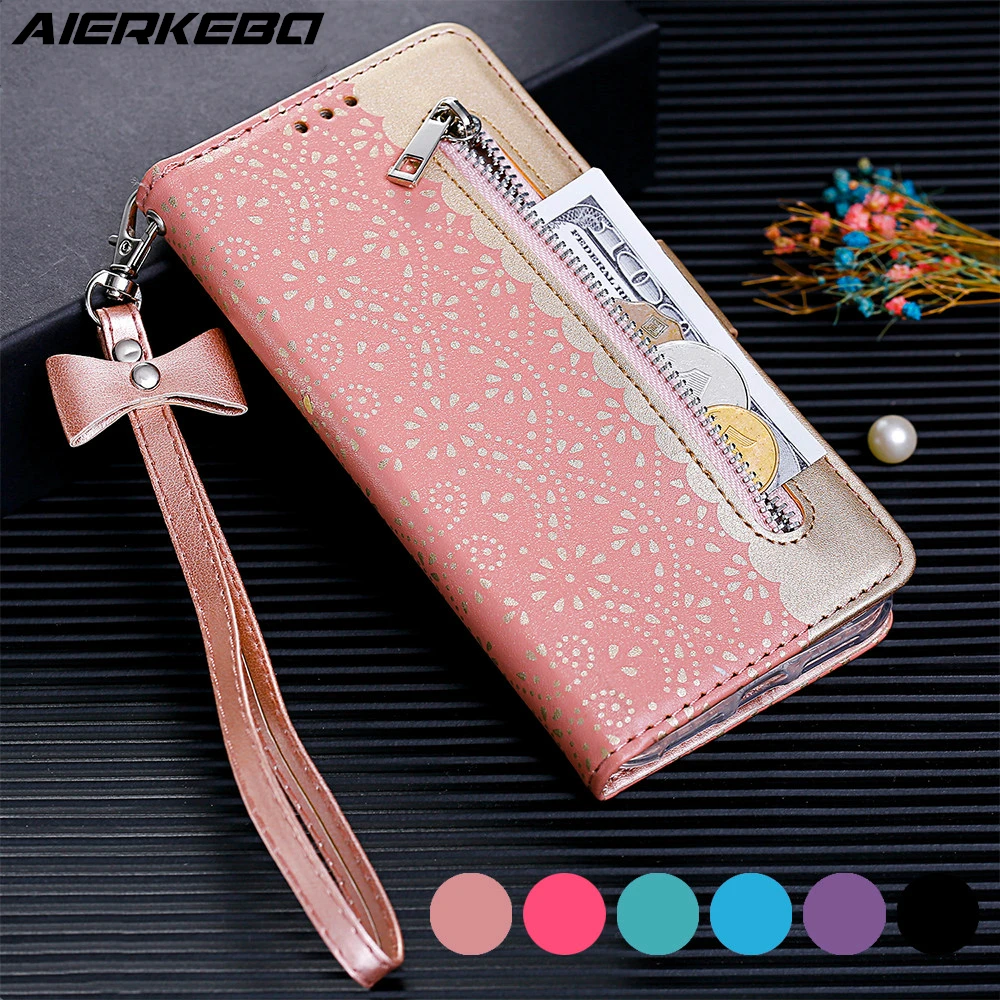 Чехол-кошелек на молнии с откидной крышкой для iPhone 12 Mini 11 Pro XS Max XR X 6 6S 7 8 Plus SE 2020