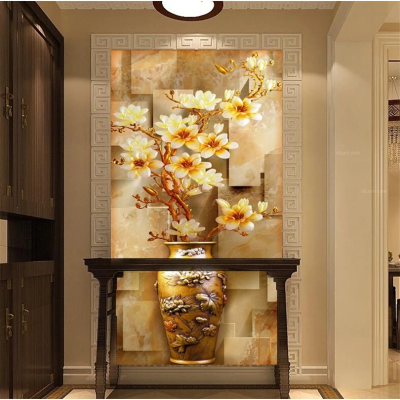 Обои на заказ 3d большая фреска коридор гостиная крыльцо проход декоративная