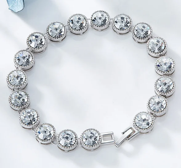 

YPD182 925 Sterling Silver Wedding Pearl Zircon Necklace Earrings crystal lovers Bracelet