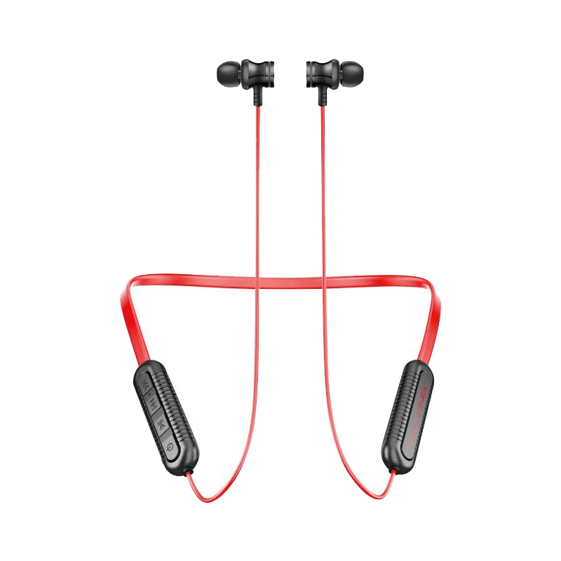 OVLENG S19 беспроводные Bluetooth наушники спортивные шейные наушники с микрофоном в качестве MP3 плеера Walkman Handsfree для умных устройств - Цвет: RED
