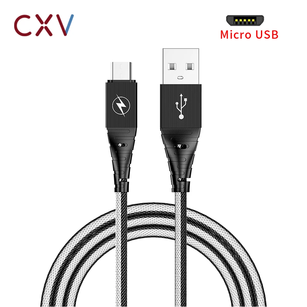 CXV 1 м Micro USB кабель для samsung Galaxy S7 S6 Xiaomi Redmi Note5 Быстрая зарядка шнур Android телефон