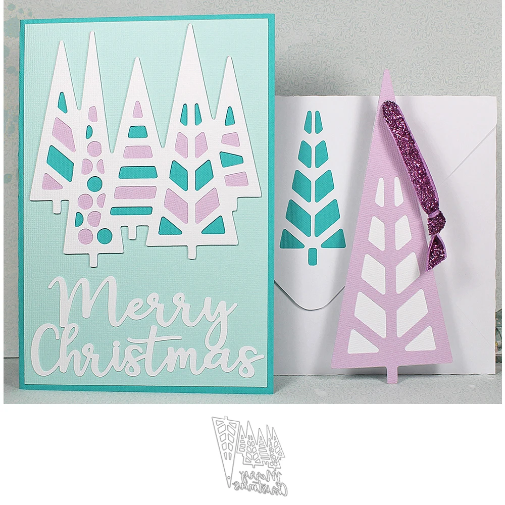 

Счастливого Рождества слова дерево металлические Вырубные штампы Скрапбукинг Тиснение бумажная карта шаблон перфоратор Трафарет DIY инстр...