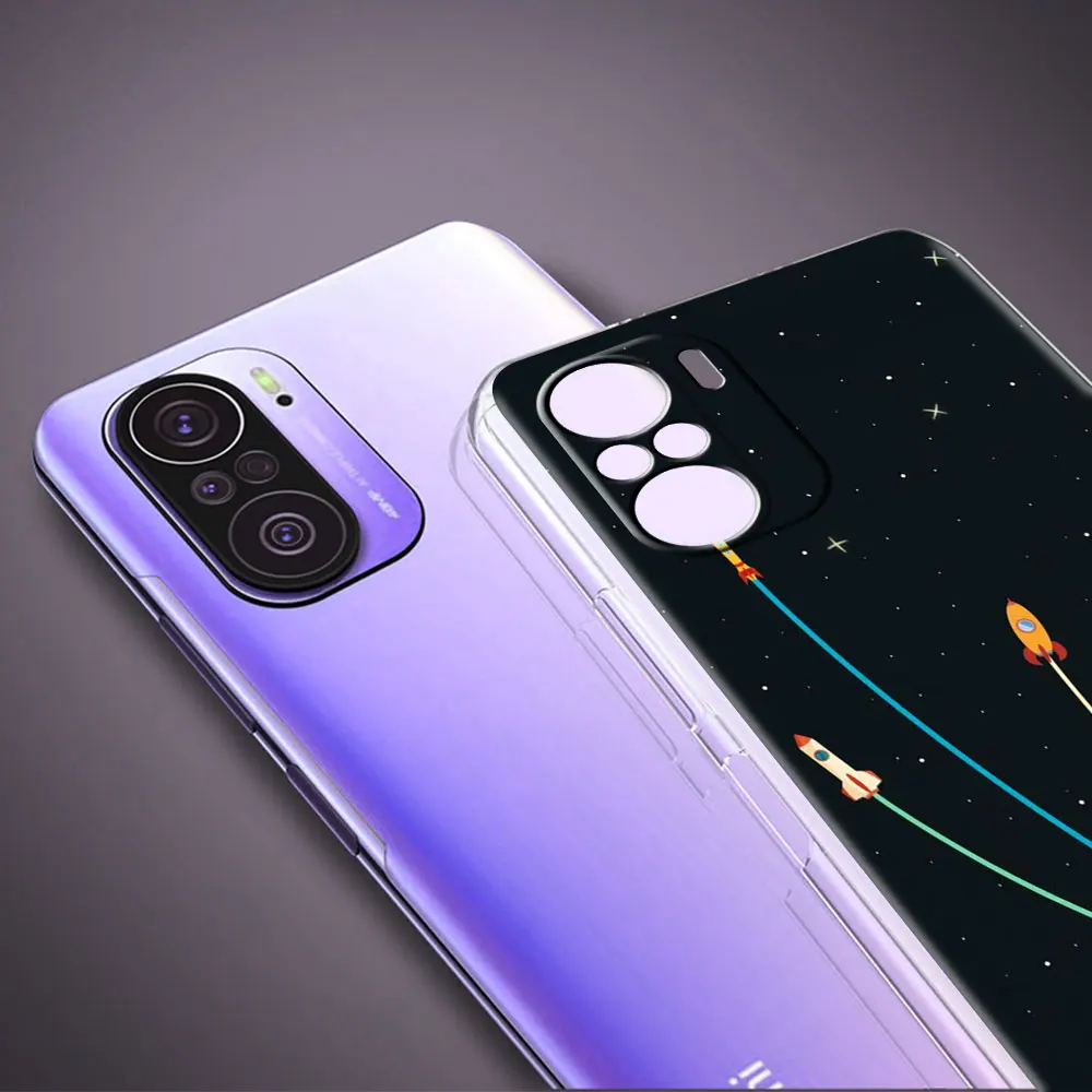 

Earth Moon Rocket Cover Phone Case For Xiaomi Redmi Note 9S 8 Pro 9 7 9C 8T 10 9T 9S 7A 8A K40 Pro Transparent Soft Tampa