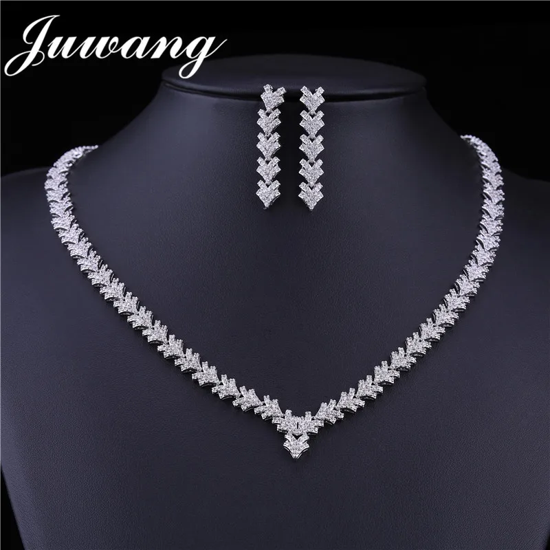 JS18120061 JUWANG, африканские Свадебные ювелирные изделия, Дубай, турецкие ювелирные изделия, романтические цветные дизайнерские ювелирные наборы, ожерелье, Acero Inoxidable Joyeria Mujer - Окраска металла: JS18120061