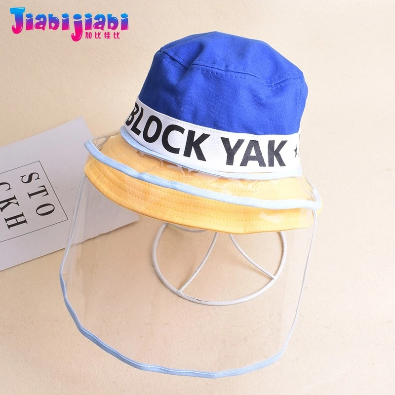 Защитная шапка для детей в рыбацком стиле с вирусом пандемии детского сада