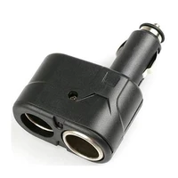 black auto car cigarette lighter socket 2 way splitter adapter