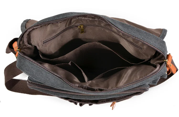 Простая стильная холщовая сумка-мессенджер Мужская Ретро сумка для ноутбука 15 6