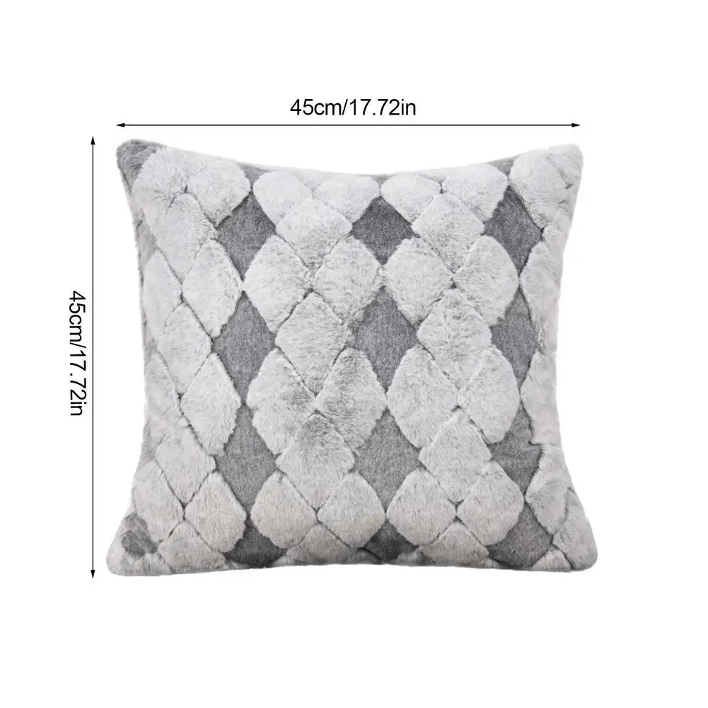 

Plush Sofa Throw Pillow Cushion Cover Imitation Wool Pillow Case Decorative Pillow Cover Sofa Chair Pillow Case
