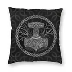 Изготовленный На Заказ мьельнир Молот Тора и Древо жизни наволочка домашний декор 3D принт норвежский викинг Бог подушка для дивана