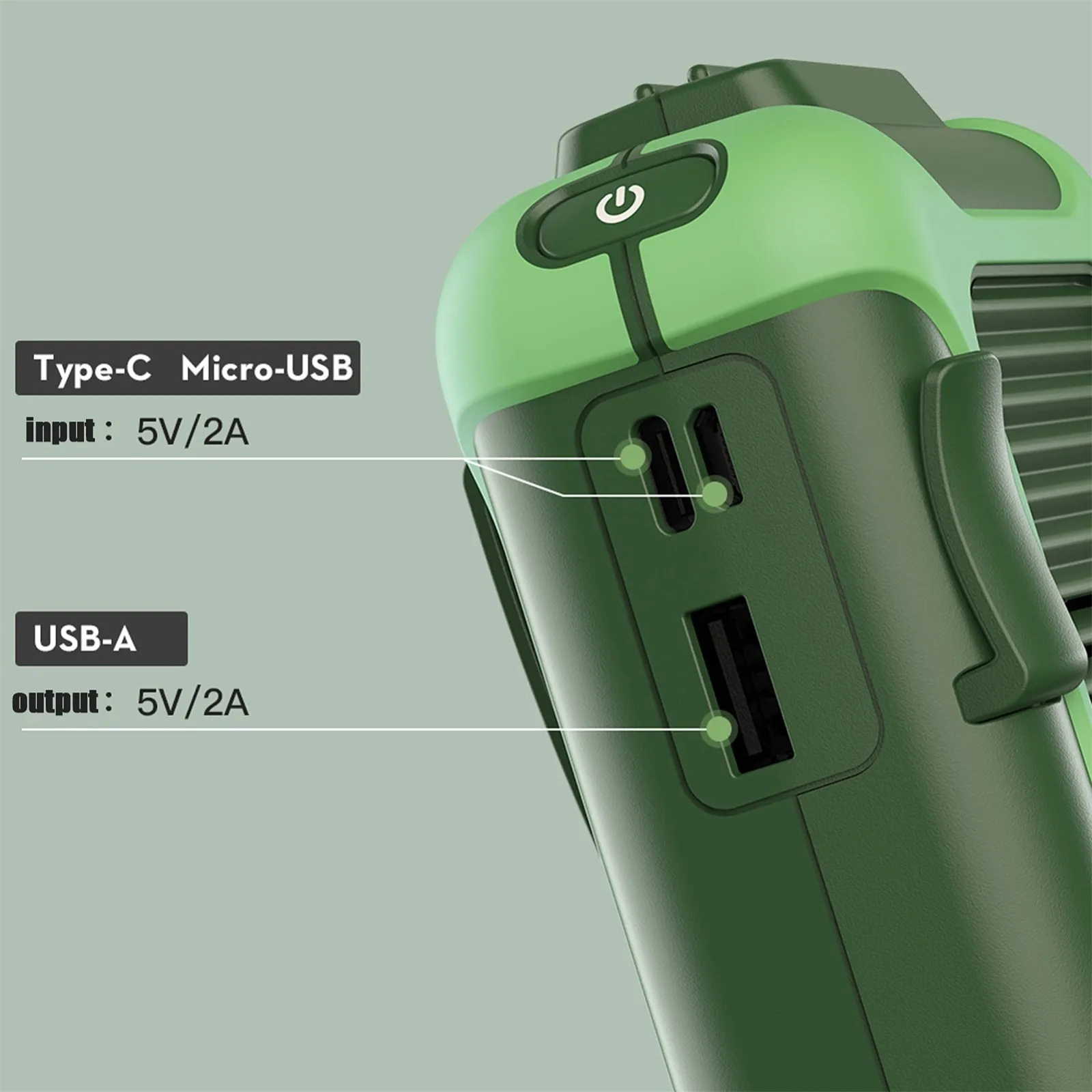 Мини-вентилятор портативный с зажимом на талию и USB-зарядкой | Дом сад