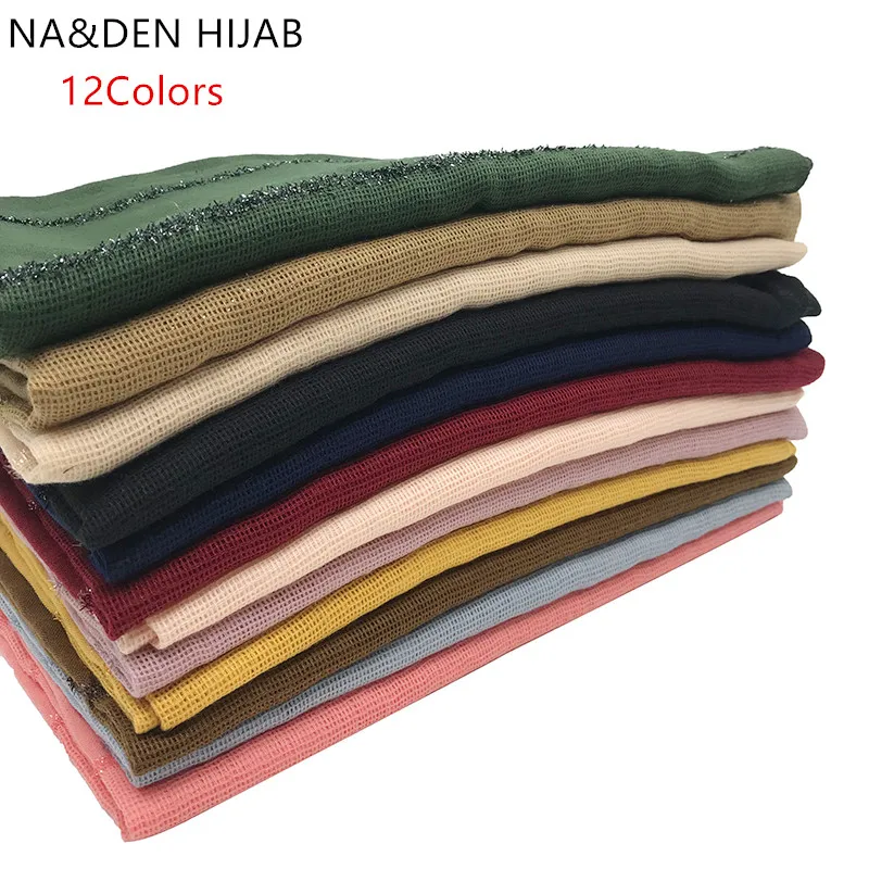 

Fashion Glitter long muffler Islamic scarf Ladies shimmer wraps Solid plain shalws Muslim hijab Viscose Women scarves 10pcs/lot