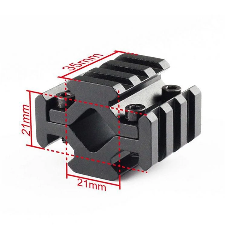 Tactical Barrel Mount 4 Rail 3 Slots on of 20 mm Picatinny Weaver Bipod Rifle Scope Hunting Accessories | Спорт и развлечения
