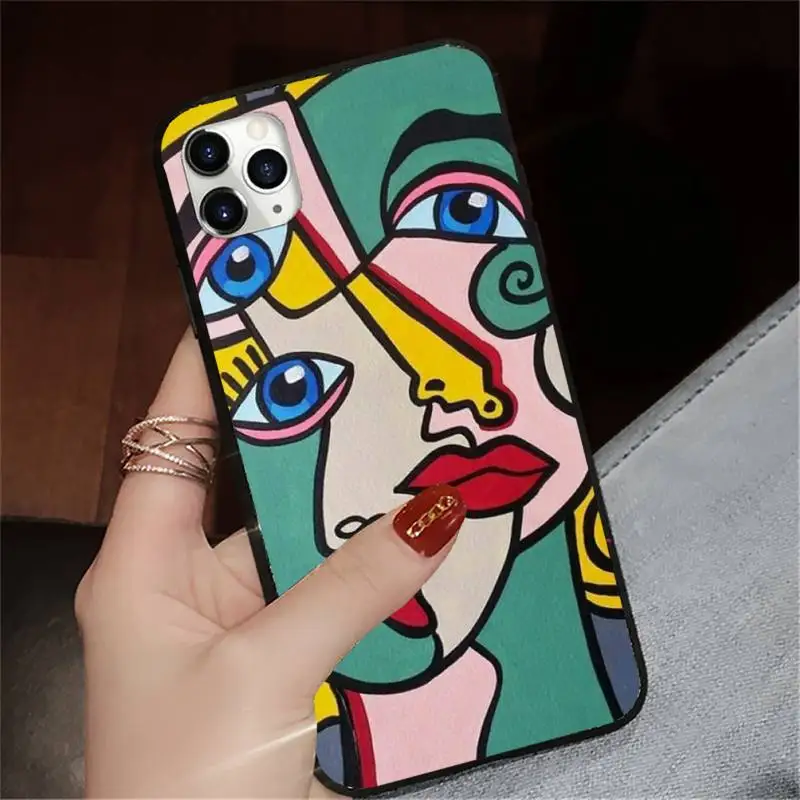 

Picasso abstract Art painting Phone Cases for iPhone 11 12 pro XS MAX 8 7 6 6S Plus X 5S SE 2020 XR