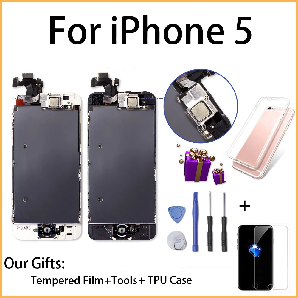 Полная сборка ЖК дисплей для iPhone 5 5c 5S se 3D сенсорный экран дигитайзер Замена с