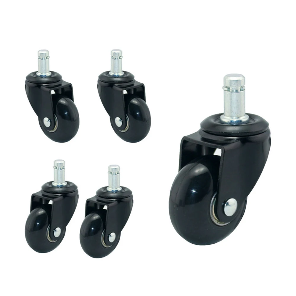 

Ролики для офисных стульев с тормозами, поворотные бесшумные колеса из полиуретана 2 дюйма, мягкие безопасные сменные, мебельная фурнитура