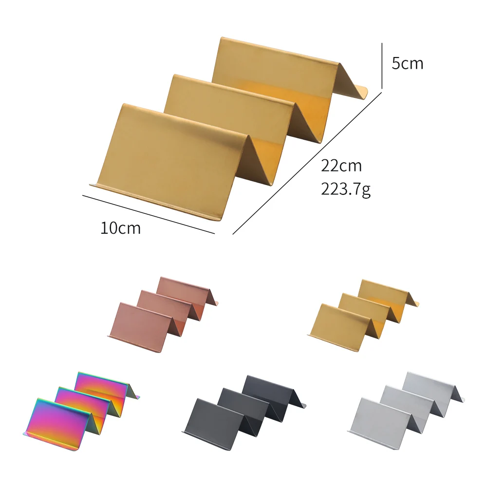 

1/2PCS Taco Holders Wave Shape Stainless Steel Mexican Food Rack Pizza Tool Hot Dog Holder Stand Taco Rack Display Kitchen Tools