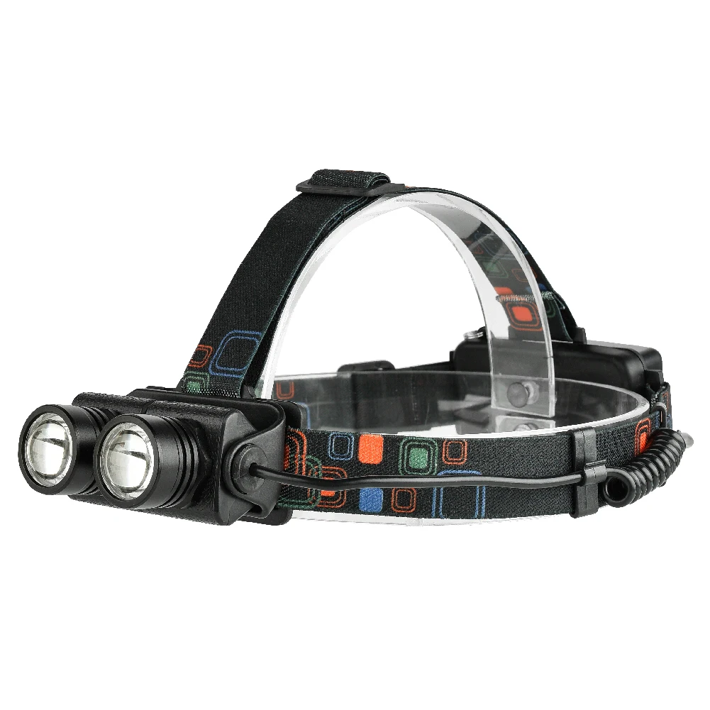 Масштабируемый светодиодный налобный фонарь 4 режима 18650 уличный для кемпинга