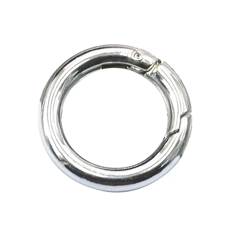Silver 28mm Круглый карабин из нержавеющей стали Тактический Многофункциональный многофункциональный инструмент Блокировка круг карабины скалолазание EDC брелок для ключей - Цвет: Silver 28mm