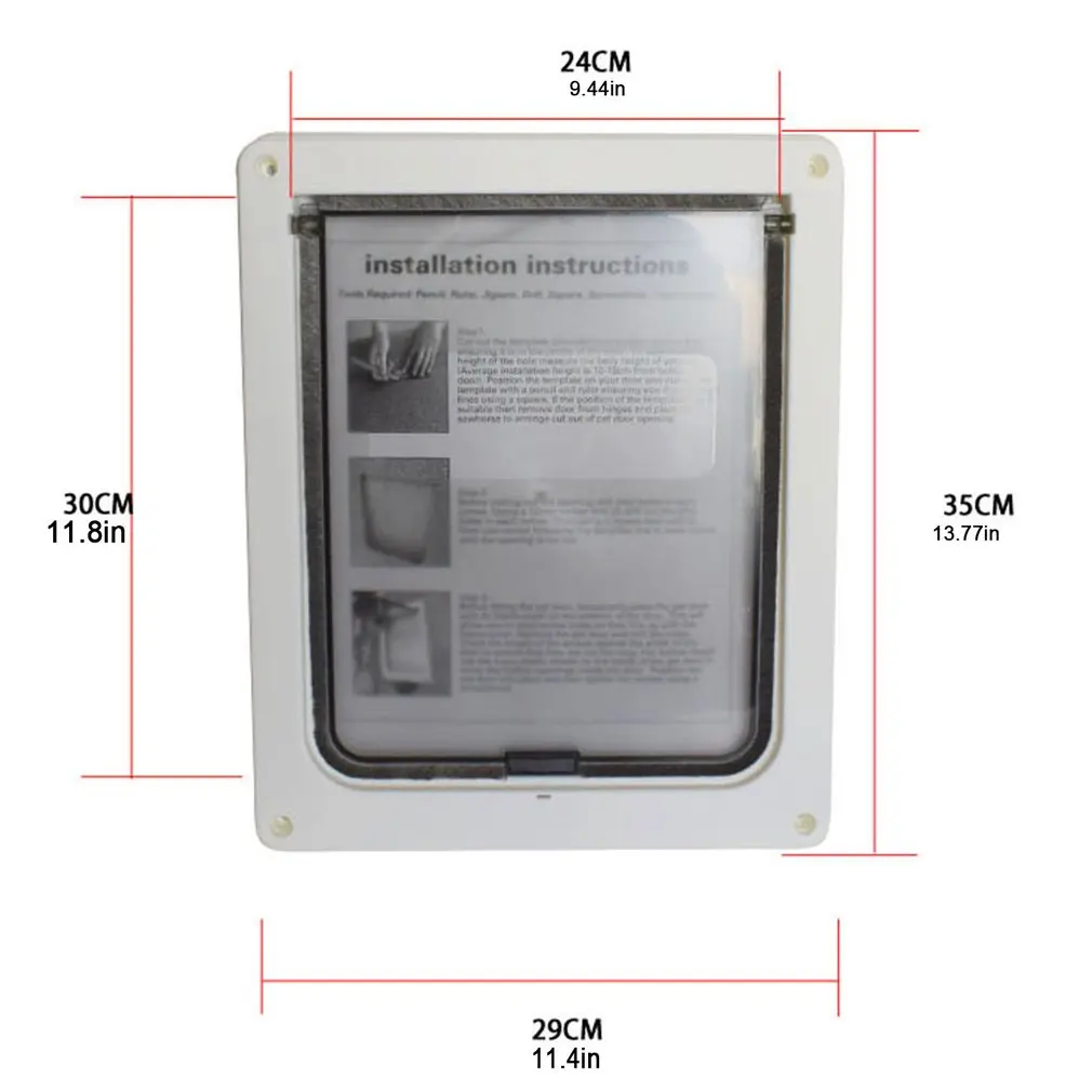 

Control Switch Pet Door ABS Plastic Dog Door Safety For Large And Medium-sized Dogs Animal Pet Supplies