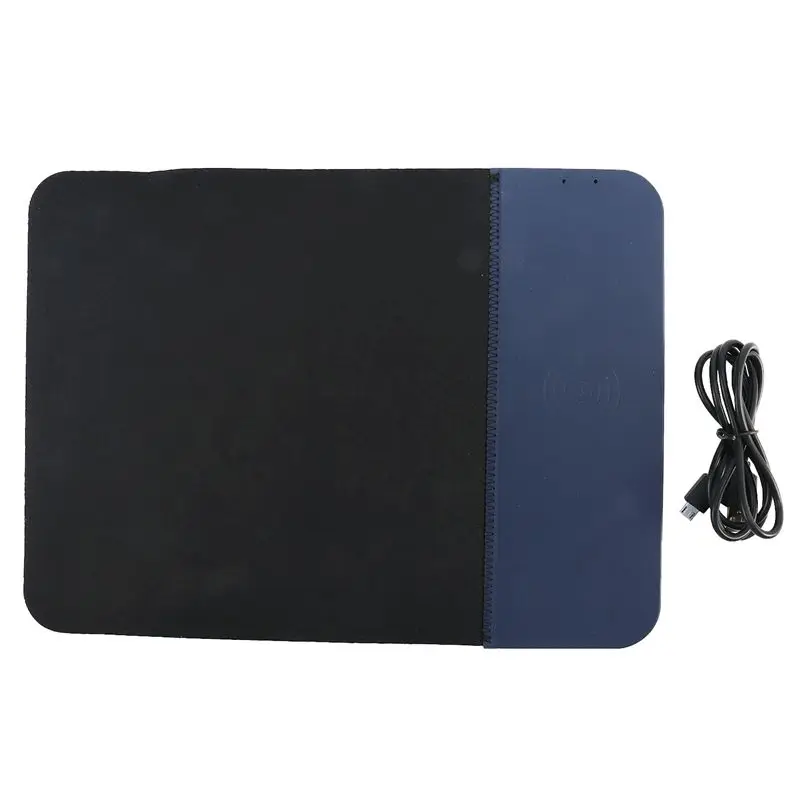 Быстрая Беспроводная зарядка коврик для мыши Qi 10 Вт зарядное устройство 2 в 1 iPhone