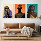 Настенный постер и принты в эстетике для декора комнаты, картины для африканских девушек и женщин для дома, дизайн холста, картина без рамки