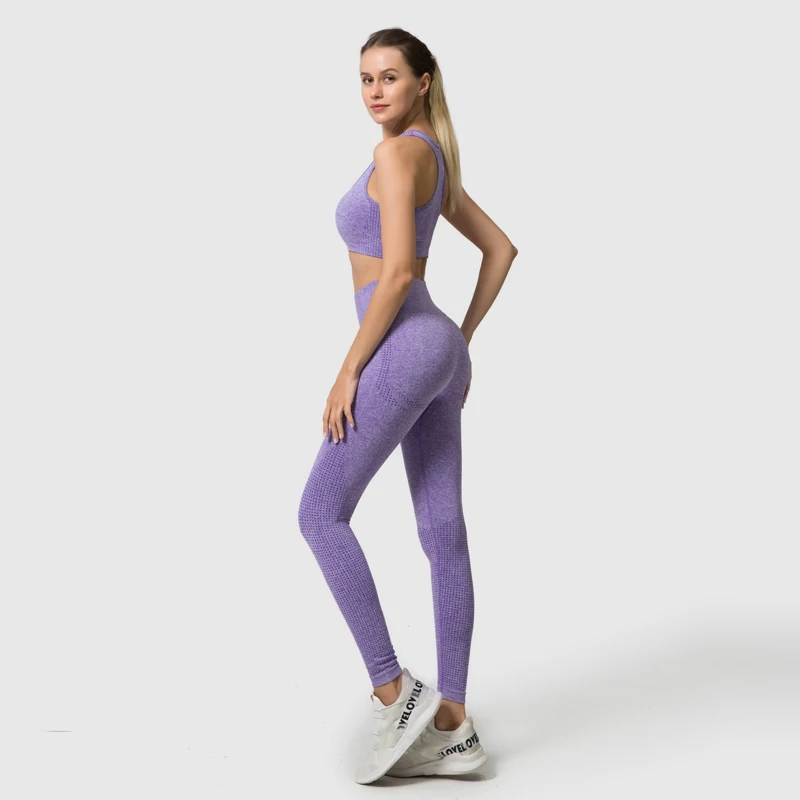 

Workout Sportswear Gym Clothing Fitness Long Sleeve Crop Top High Waist Leggings Sports Suits 2/3/5PCS Seamless Women Yoga Set