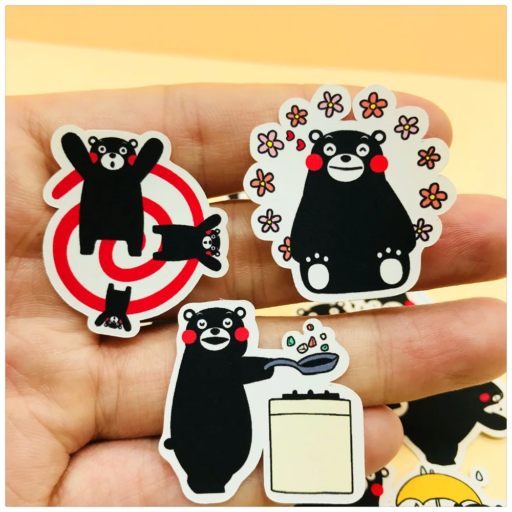 35 шт./упак. 2019 мультфильм японский милый черный наклейка с медведем набор для