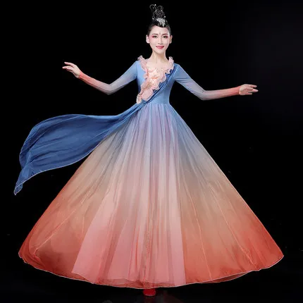 Новый Открытый танец современный танцевальный костюм костюмы женский хор группа