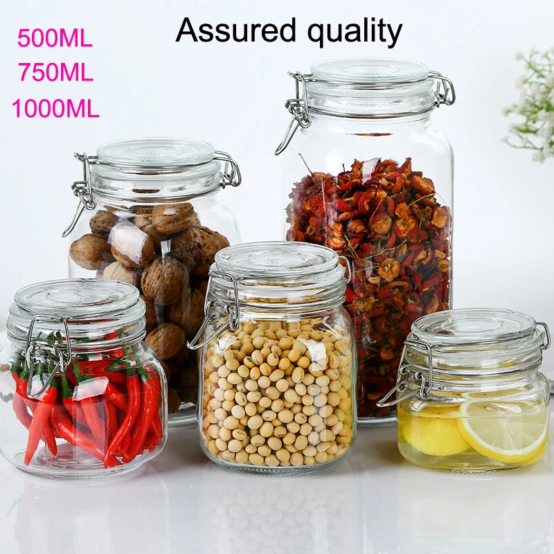 Каменщик конфеты банка для специй стеклянный прозрачный контейнер стеклянные